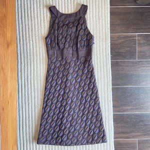 Bagley Mischka brown/purple jacquard cocktail dress, Womens size 4, NWT